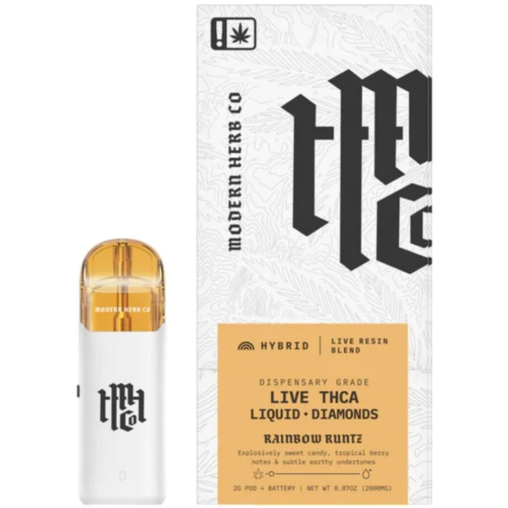 Modern Herb Co THCa Live Resin Liquid Diamonds Pod Kit 2g Rainbow Runtz (Hybrid)