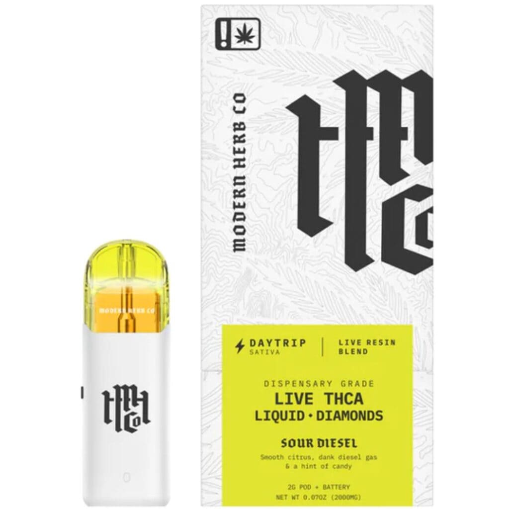 Modern Herb Co THCa Live Resin Liquid Diamonds Pod Kit 2g Sour Diesel (Sativa)